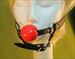 RED BALL GAG with CHIN STRAP - WOW  ~  $15.99